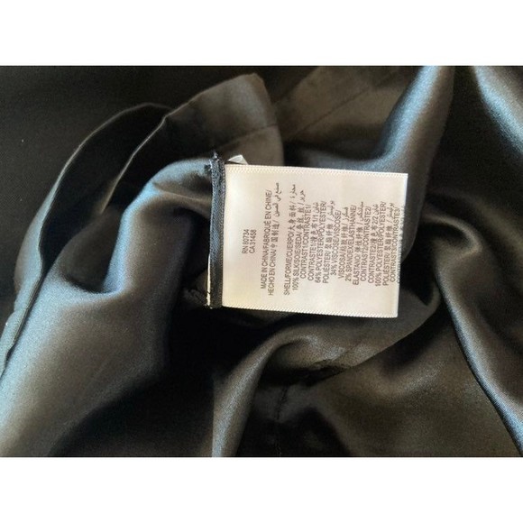 BCBG BowTie Embellished Beaded Empire Blue White Yellow Pleated Dress Size 6 a1 - Picture 11 of 12